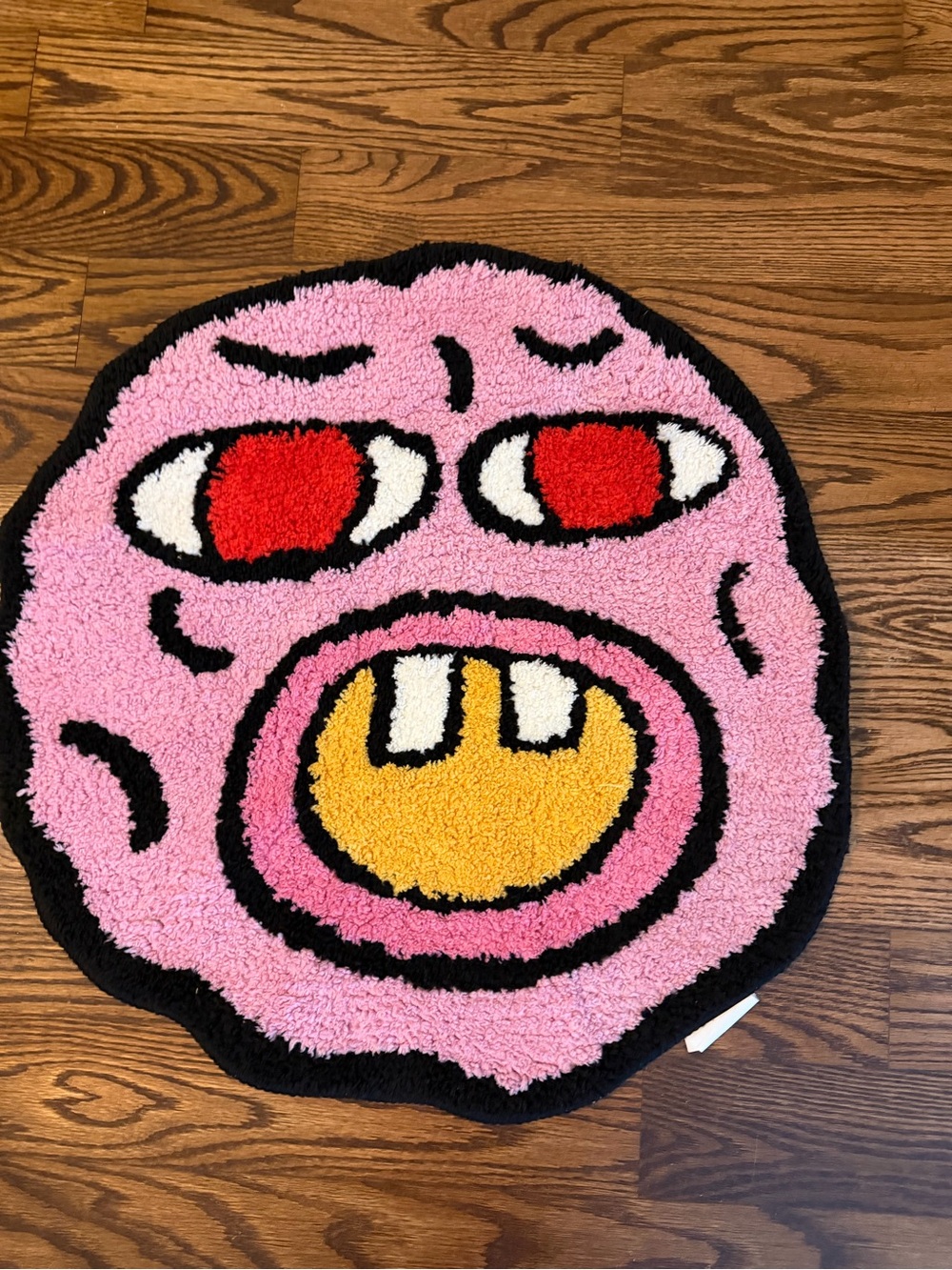Cherry Bomb Rug Pink Handmade Tufted Carpet - Fluffy Runner Rug for all Rooms